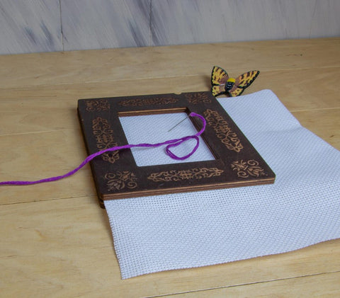 Magnetic Embroidery Hoop 13 x 15 cm, 6 mm, Screwless Frame for Cross Stitch and Hand Embroidery, Embroidery Craft
