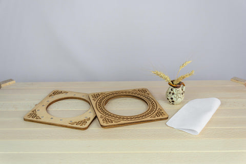 Square Magnetic Embroidery Hoop 21×21 cm, 6 mm Thick, Clamp-Free Frame for Cross Stitch and Decorative Sewing, Embroidery Craft