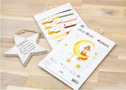 Luca-S Fox Cross Stitch Kit Complete Set with Fabric Threads Needle Pattern