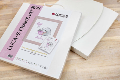 Luca-S Wooden Embroidery Frame Set, Adjustable Stand for Cross Stitch & Fabric