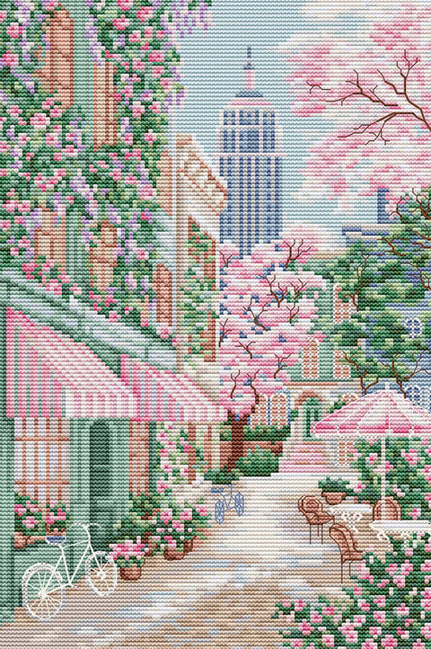 Luca-S New York City USA Cross Stitch Kit 17.5x26cm Aida 16, 36 Colors