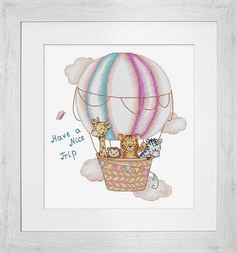 Luca-S Have a Nice Trip Cross Stitch Kit with Canvas, Threads, Needle & Chart