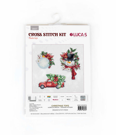 Luca-S Christmas Ornaments Cross Stitch Kit with Easy Instructions for Decor Gifts