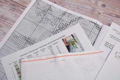 Luca-S Bride Counted Cross Stitch Kit 19x28cm on Aida Canvas, Threads & Needle