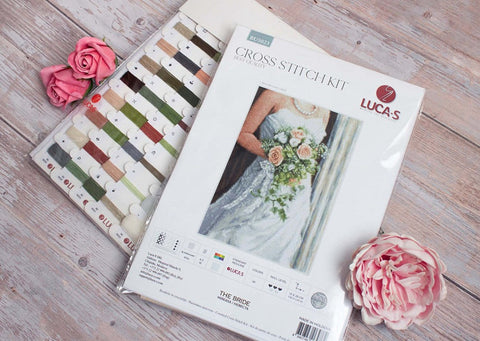 Luca-S Bride Counted Cross Stitch Kit 19x28cm on Aida Canvas, Threads & Needle