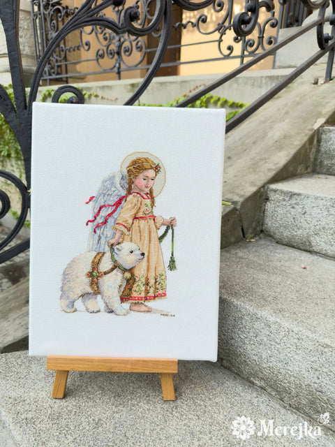 Winter Cross Stitch Embroidery Kit with Detailed Pattern, Merejka Midwinter Design, 20×27 cm, Beginner to Advanced