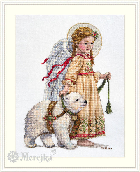 Winter Cross Stitch Embroidery Kit with Detailed Pattern, Merejka Midwinter Design, 20×27 cm, Beginner to Advanced