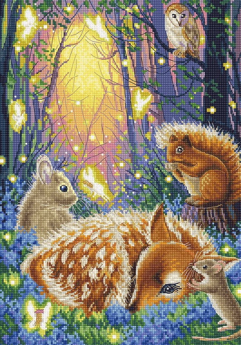 Forest of Dreams Cross Stitch Kit, LetiStitch, 21 x 30 cm, Zweigart Aida 16ct, 100% Anchor Cotton Thread