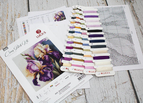 Luca-S Counted Cross Stitch Kit “Iris Burgermeister” 22x22cm Embroidery Set