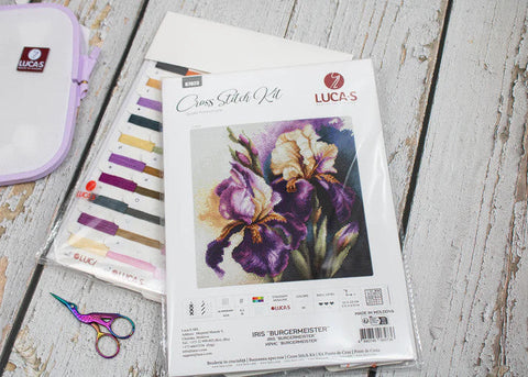 Luca-S Counted Cross Stitch Kit “Iris Burgermeister” 22x22cm Embroidery Set