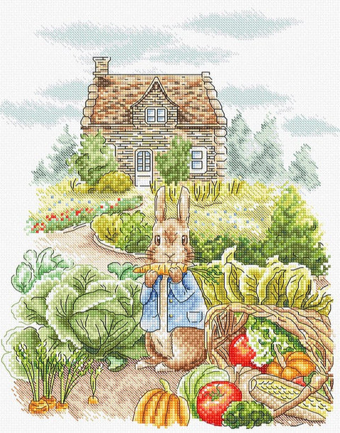 Summer Harvest Cross Stitch Kit, 22 x 27 cm, LetiStitch, Zweigart Aida 16ct, Luca-S Cotton Threads, Intermediate Level