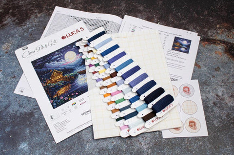 Luca-S Spring Night Cross Stitch Kit 24x24cm Embroidery Set Home Decor
