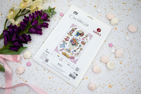 Luca-S Beauty Cross Stitch Kit 24x33cm, Aida Fabric, Threads, Needle & Chart