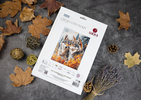 Luca-S Forest Guardians Cross Stitch Kit 25x32cm with Canvas & Threads