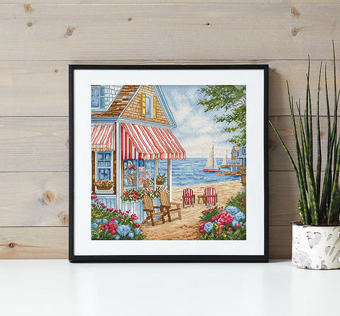 Letistitch Cross Stitch Kit, Sunny Day Landscape, Multicolor Embroidery, 26 × 26 cm, Beginner and Advanced DIY Hobby Craft