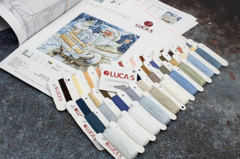 Luca-S Santa Claus Cross Stitch Kit 29x29cm Counted Christmas Embroidery Set