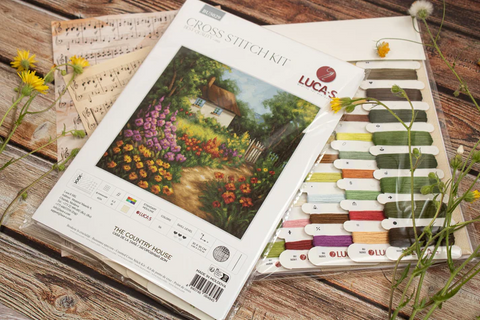 Luca-S Counted Cross Stitch Kit “The Country House” 30x30cm, Needlepoint Set