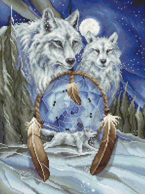 Cross Stitch Kit Nothing Can Hold Back A Dream, LetiStitch, 32 x 24 cm, Zweigart Aida 16ct, Anchor Cotton Threads