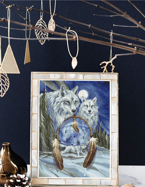 Cross Stitch Kit Nothing Can Hold Back A Dream, LetiStitch, 32 x 24 cm, Zweigart Aida 16ct, Anchor Cotton Threads