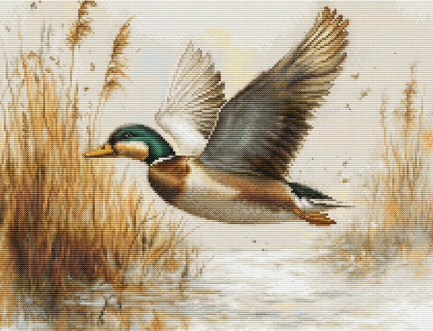 Luca-S Golden Flight Counted Cross Stitch Kit 33x25cm, Aida 16ct, 61 Colors
