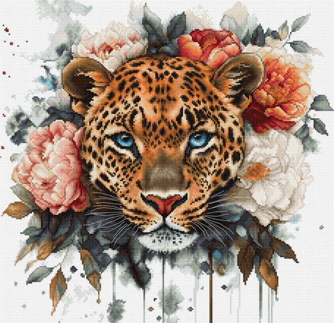 Cross Stitch Kit Wild Beauty Multicolor Embroidery Set, Letistitch, 36×35 cm, Beginner-Friendly Wall Decor Project