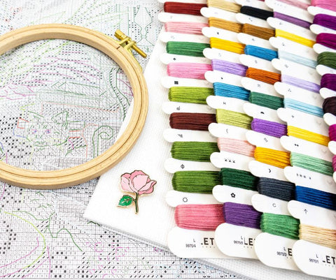 Cross Stitch Kit, Reading Kingdom Artwork, 45 x 32 cm, Zweigart Aida 16 ct, 60 Colors, Letistitch