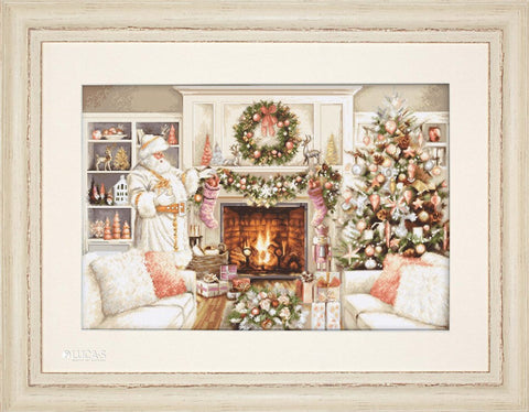 Luca-S New Year Cross Stitch Kit 57x38cm, Fabric Threads Needle Pattern Set