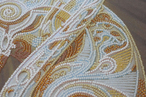 Bead Embroidery Kit for Cat Picture, Abris Art, 31 x 47 cm, 13 Colors, 11,021 Beads