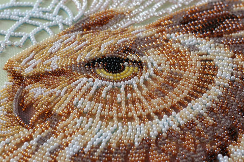 Bead Embroidery Kit “Totem” on Printed Canvas, Abris Art, 31×23 cm, 14 Colors, Needles and Instructions
