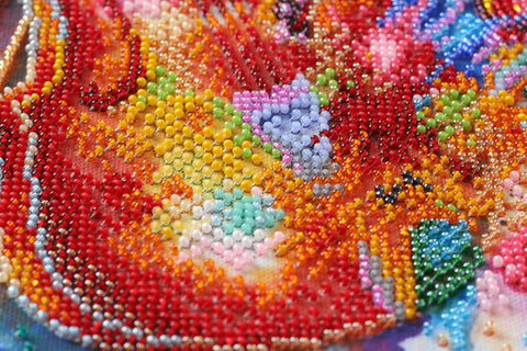 Bead Embroidery Kit Musical Composition, Abris Art, 30x40 cm, 8,945 Beads in 27 Colors, Music-Themed Craft