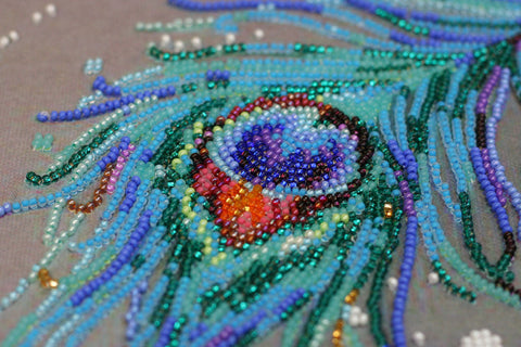 Bead Embroidery Kit Royal Gaze, Abris Art, Preciosa Beads, 33 Colors, 270 x 370 mm DIY Wall Art