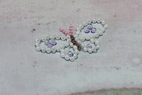 Bead Embroidery Kit Romantic Love Scene, Abris Art, Preciosa Czech Glass Beads, 27 x 35 cm DIY Wall Art, Beginner Friendly