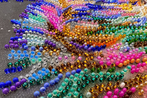 Bead Embroidery Kit for Wall Art, I Guess by Abris Art, Preciosa Ornela Glass Beads, 31 Colors, 290 x 400 mm