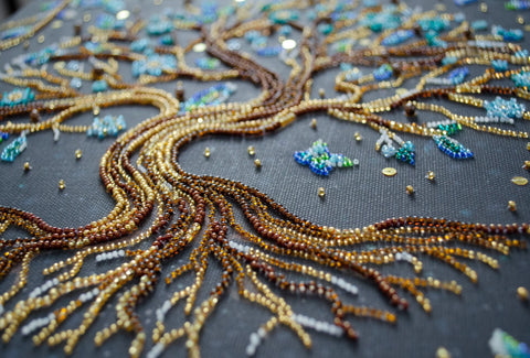 Bead Embroidery Kit with Printed Canvas, Fairy Tale Wall Art, Abris Art, 300 x 410 mm, Preciosa Ornela Glass Beads