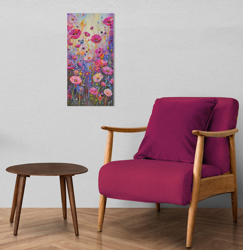 Bead Embroidery Kit – Spring Floral Nature Scene, Abris Art, 22 x 45 cm, 26 Colors, 7,871 Beads