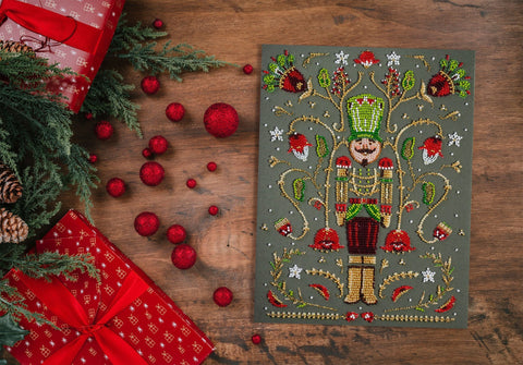 Bead Embroidery Kit, Christmas Night Hero Scene, Abris Art, 17 Colors, 4513 Beads, 19.5 x 26 cm