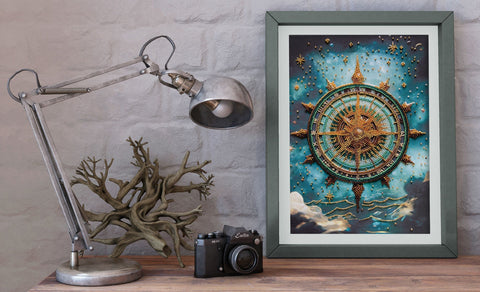 Bead Embroidery Kit Find Your Way Decorative Scene, Abris Art, 15 Colors, 4229 Beads, 20 × 30 cm Canvas, AAB-932