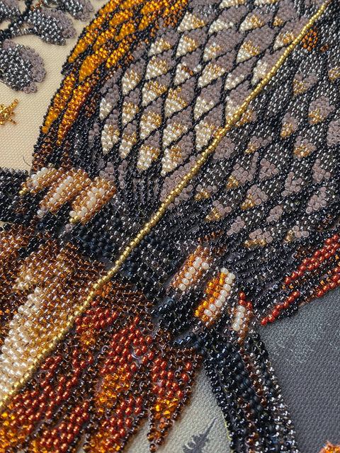 Animal Bead Embroidery Kit, Abris Art Master of Reincarnations, 26 x 40 cm, 22 Colors, 13,811 Beads