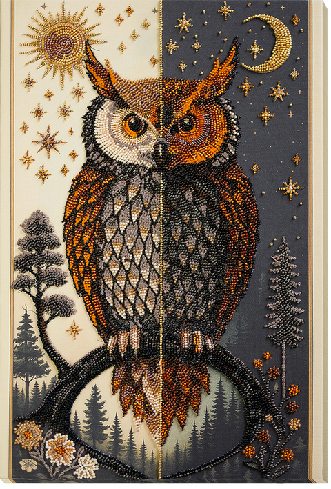 Animal Bead Embroidery Kit, Abris Art Master of Reincarnations, 26 x 40 cm, 22 Colors, 13,811 Beads