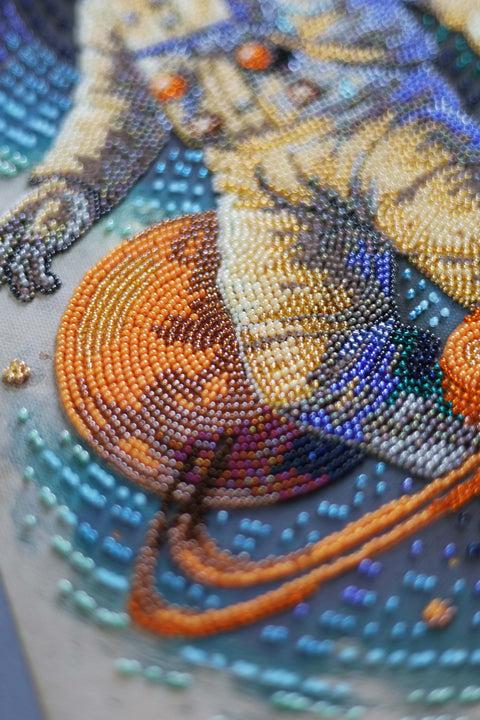 Cosmic Traveler Bead Embroidery Kit, 27 Colors, 11,831 Beads, 26 x 39 cm, Abris Art
