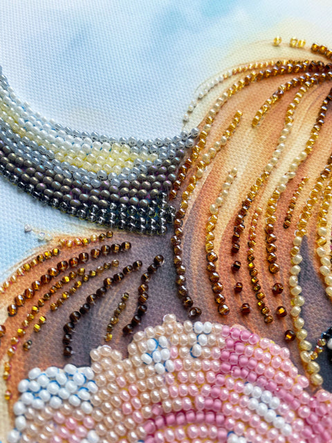 Bead Embroidery Kit Highland Belle Animal Design, Abris Art, 26x39 cm, 27 Colors, 7,631 Beads, AAB-965