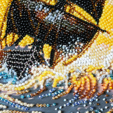 Bead Embroidery Kit “Under the Hot Sun” by Abris Art, 22 x 33 cm, Printed Canvas, 24 Colors