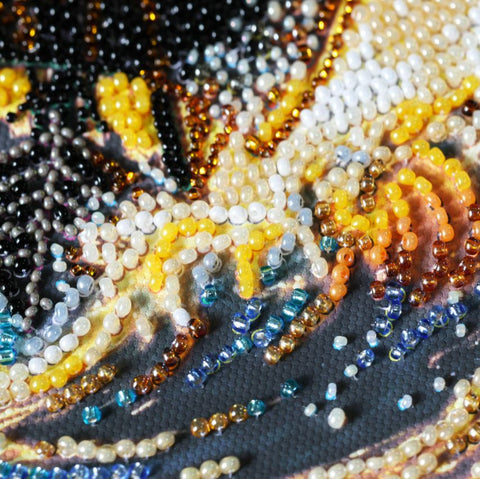 Bead Embroidery Kit “Under the Hot Sun” by Abris Art, 22 x 33 cm, Printed Canvas, 24 Colors