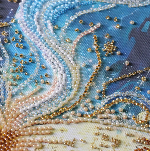 Bead Embroidery Kit, Dream Book Picture, 23 x 38 cm, Abris Art, Printed Canvas, 21 Colors, 8612 Beads