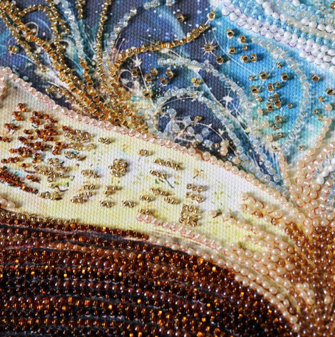 Bead Embroidery Kit, Dream Book Picture, 23 x 38 cm, Abris Art, Printed Canvas, 21 Colors, 8612 Beads