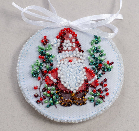 Winter Wizard Bead Decoration Kit, Abris Art, 608 Beads in 11 Colors, 13.2 x 6.6 cm Winter-Themed Ornament