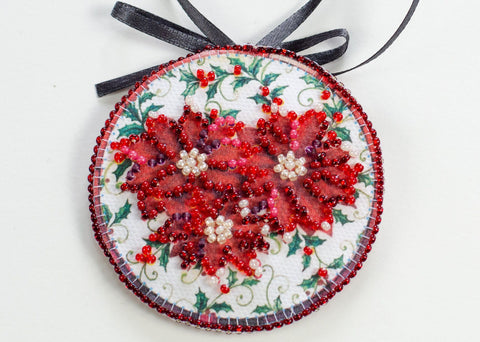 Abris Art Red Cardinal Winter Wonderland Craft Kit, 10 Colors, 536 Beads, 13.2 x 6.6 cm DIY Decoration Set