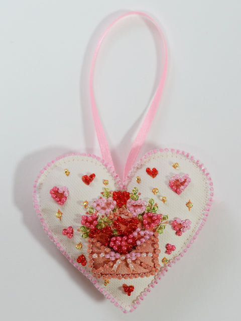 Beaded Craft Decoration Kit, Magical Love Design, 11 Colors, 566 Beads, 15×7 cm, Abris Art Handmade Project Set
