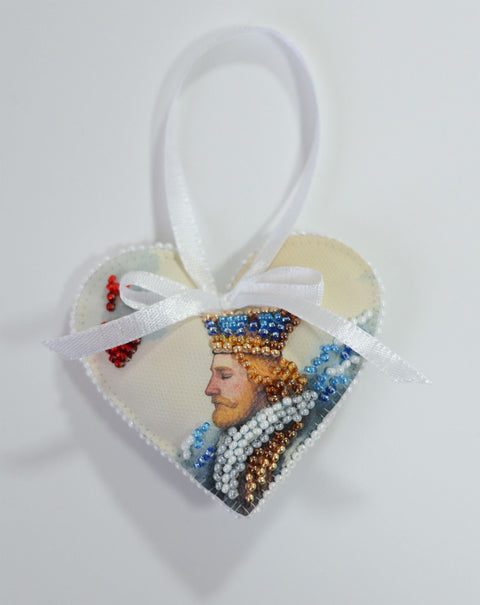 Abris Art Bead Decoration Kit, People-Themed Design, 11 Colors, 501 Beads, 15 x 7 cm, Majestic Lova