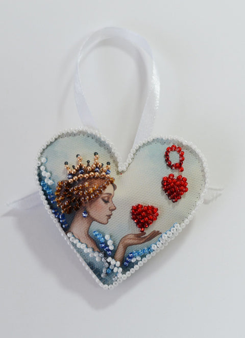 Abris Art Bead Decoration Kit, People-Themed Design, 11 Colors, 501 Beads, 15 x 7 cm, Majestic Lova
